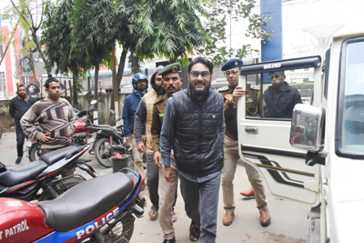 Youth Congress leader Shah Jahan Islam surrendered at West Agartala Police Station on January 5.